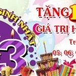Banner mừng sinh nhật Hot & Cold 3 tuổi tặng quà giá trị hoá đơn